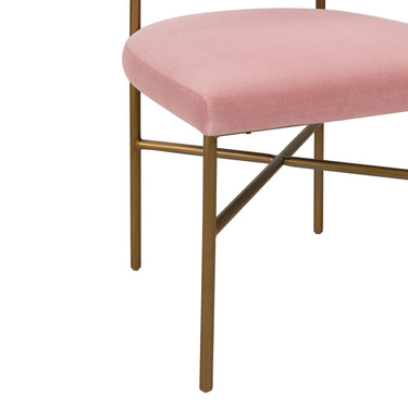 TOV Kim Performance Velvet Dining Chair Blush