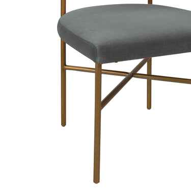 TOV Kim Performance Velvet Dining Chair Grey
