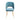 TOV Swell Performance Velvet Dining Chair Sea Blue