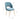 TOV Swell Performance Velvet Dining Chair Sea Blue