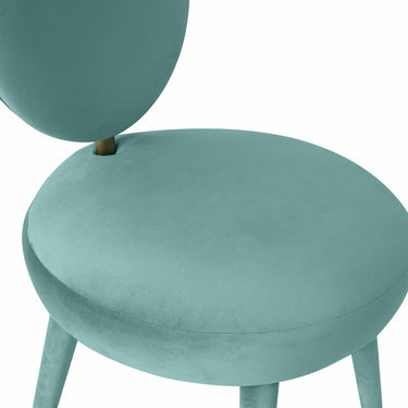 TOV Kylie Performance Velvet Dining Chair Sea Blue - ON FINAL SALE