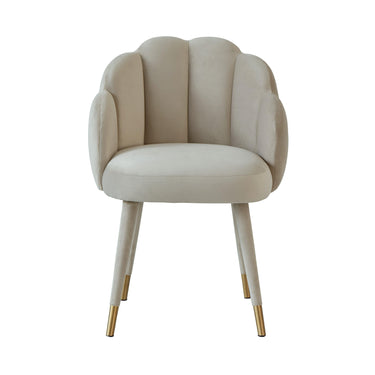 TOV Gardenia Performance Velvet Dining Chair Light Grey