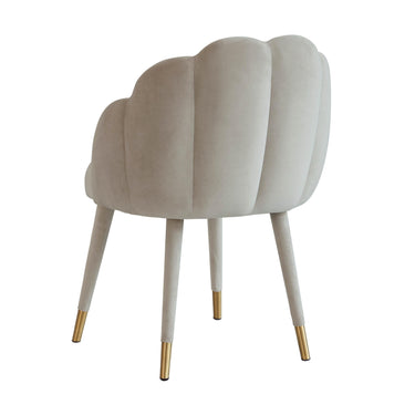 TOV Gardenia Performance Velvet Dining Chair Light Grey
