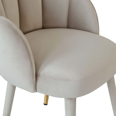 TOV Gardenia Performance Velvet Dining Chair Light Grey