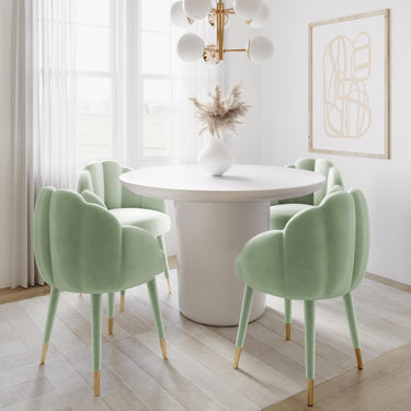 TOV Gardenia Performance Velvet Dining Chair Moss Green