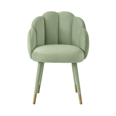 TOV Gardenia Performance Velvet Dining Chair Moss Green