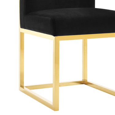 TOV Haute Black Performance Velvet Chair Black