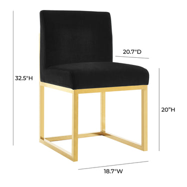TOV Haute Black Performance Velvet Chair Black