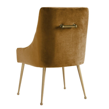 TOV Beatrix Performance Velvet Dining Chair Cognac