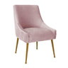 TOV Beatrix Pleated Performance Velvet Dining Chair Mauve