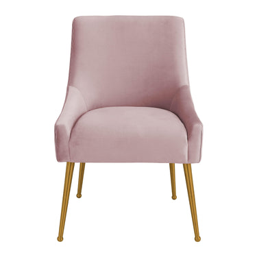 TOV Beatrix Pleated Performance Velvet Dining Chair Mauve