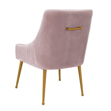 TOV Beatrix Pleated Performance Velvet Dining Chair Mauve