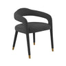 TOV Lucia Performance Velvet Dining Chair Black