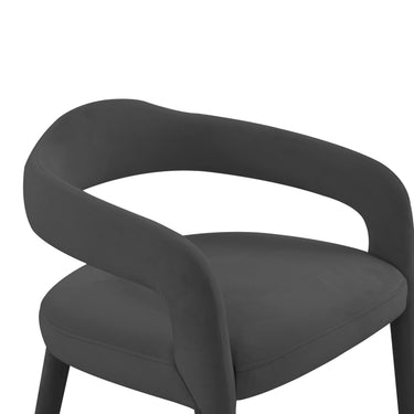 TOV Lucia Performance Velvet Dining Chair Black