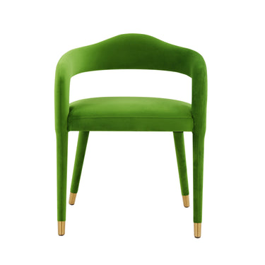 TOV Lucia Performance Velvet Dining Chair Green