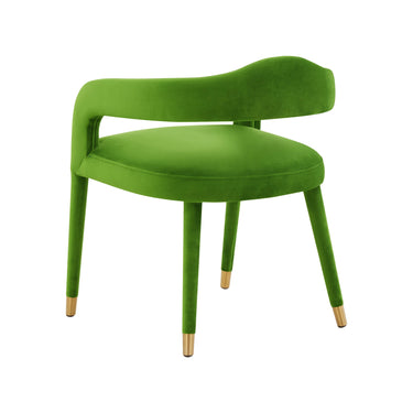 TOV Lucia Performance Velvet Dining Chair Green