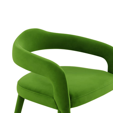 TOV Lucia Performance Velvet Dining Chair Green
