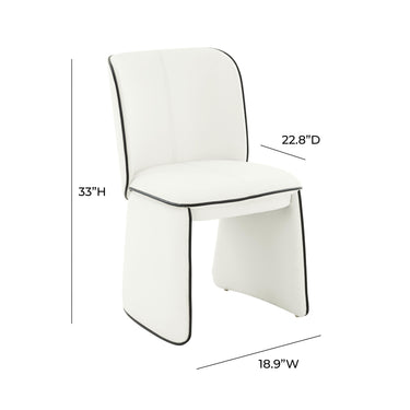 TOV Kinsley Performance Fabric Dining Chair Cream