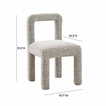 TOV Hazel Performance Boucle Dining Chair Grey