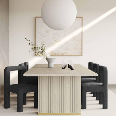 TOV Hazel Performance Boucle Dining Chair Black