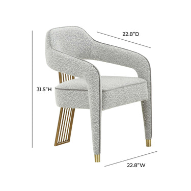 TOV Corralis Performance Boucle Dining Chair Grey