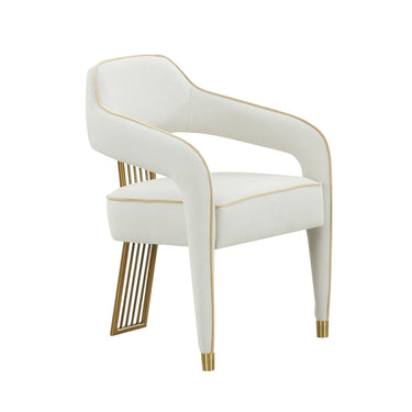 TOV Corralis Cream Performance Linen Dining Chair Cream