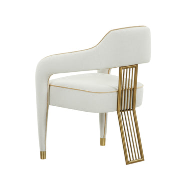 TOV Corralis Cream Performance Linen Dining Chair Cream