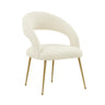 TOV Rocco Performance Boucle Dining Chair Cream