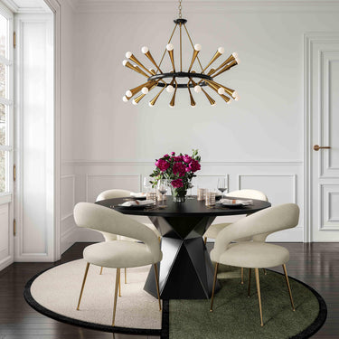 TOV Rocco Performance Boucle Dining Chair Cream
