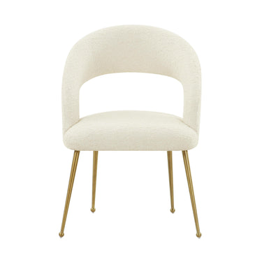 TOV Rocco Performance Boucle Dining Chair Cream