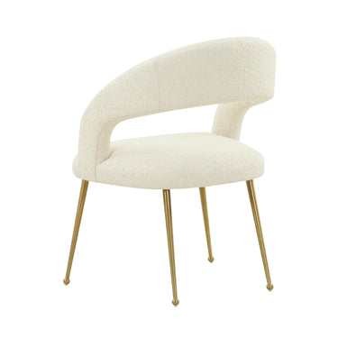 TOV Rocco Performance Boucle Dining Chair Cream