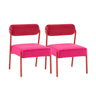 TOV Jolene Performance Velvet Dining Chair - Set of 2 Pink