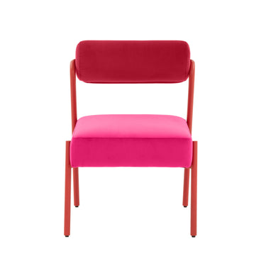 TOV Jolene Performance Velvet Dining Chair - Set of 2 Pink