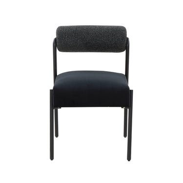 TOV Jolene Performance Velvet Dining Chair - Set of 2 Black
