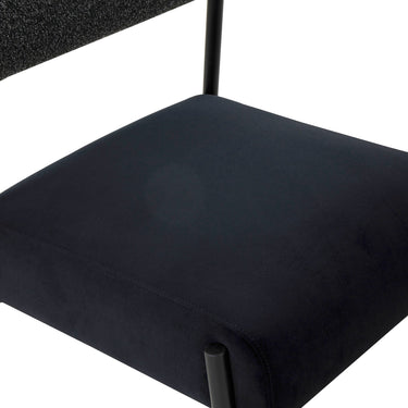 TOV Jolene Performance Velvet Dining Chair - Set of 2 Black