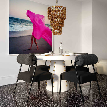 TOV Jolene Performance Velvet Dining Chair - Set of 2 Black