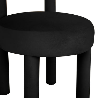 TOV Carmel Performance Velvet Dining Chair Black
