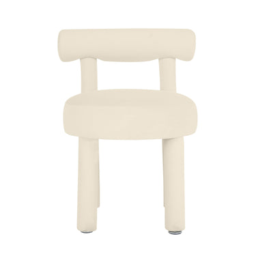 TOV Carmel Performance Velvet Dining Chair Cream
