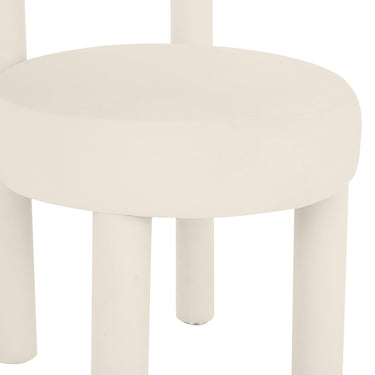 TOV Carmel Performance Velvet Dining Chair Cream