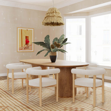 TOV Spara Performance Boucle Dining Chair Cream