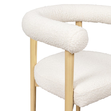 TOV Spara Performance Boucle Dining Chair Cream
