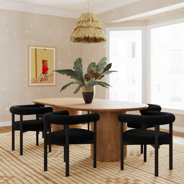 TOV Spara Performance Boucle Dining Chair Black