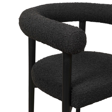 TOV Spara Performance Boucle Dining Chair Black