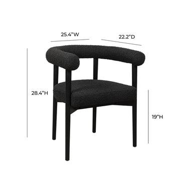 TOV Spara Performance Boucle Dining Chair Black
