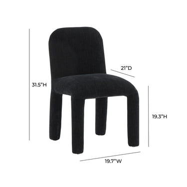 TOV Georgia Performance Chenille Dining Chair Black