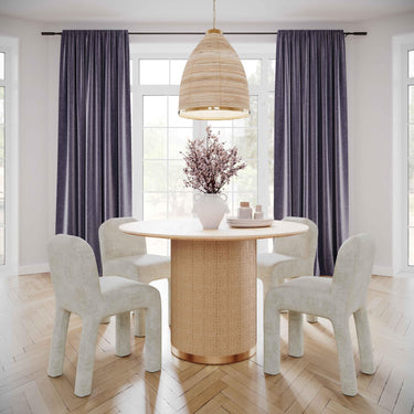 TOV Georgia Performance Chenille Dining Chair Light Grey - ON FINAL SALE