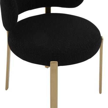 TOV Margaret Performance Boucle Dining Chair Black