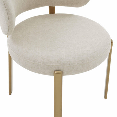 TOV Margaret Cream Performance Linen Dining Chair Cream