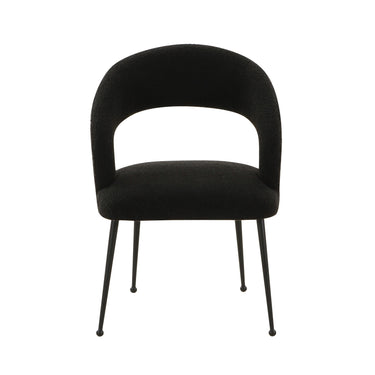 TOV Rocco Performance Boucle Dining Chair Black