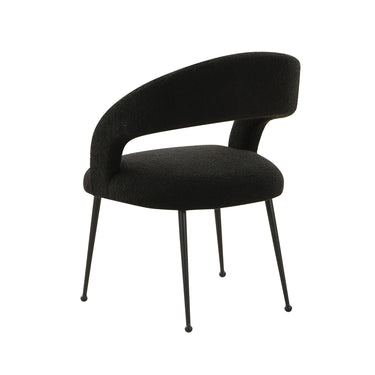 TOV Rocco Performance Boucle Dining Chair Black
